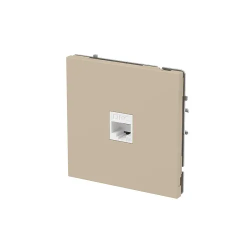 Розетка компьютерная 1-м KANT RJ45 кат.6A без шторки ванильн. марципан DKC 7015673 фото 3