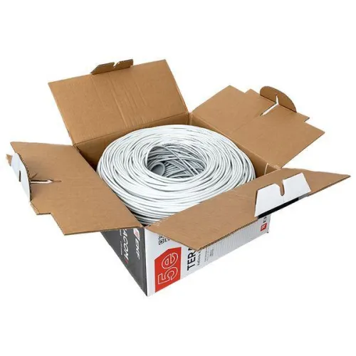 Кабель витая пара F/UTP кат.5E 4 пары 24 AWG solid PVC сер. (м) TERACOM PRO EKF TRP-5EFTP-04PVC-GY-IN3 фото 6