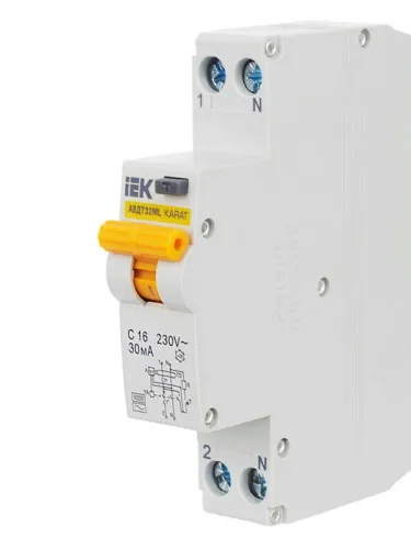 Выключатель автоматический дифференциального тока C 16А 30мА АВДТ32МL KARAT IEK MVD12-1-016-C-030 фото 4