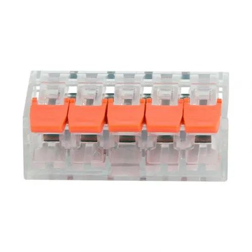 Клемма универсальная компактная 221-415 5-прoводная до 4.0кв.мм (уп.5шт) Rexant 07-5210 фото 5