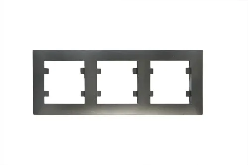 Рамка 3-м Karea RIZZ STAR дым. металлик Makel 88050703