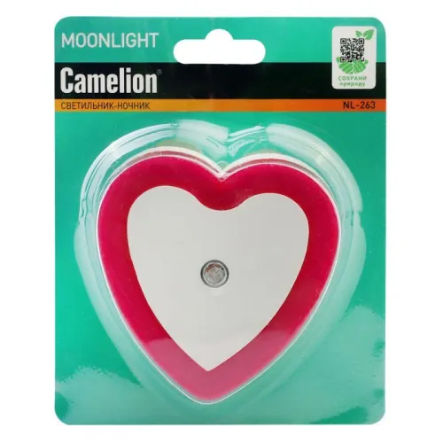 Светильник светодиодный ночник LED "Сердце" с фотосенсором 220В NL-263 Camelion 15381 фото 4