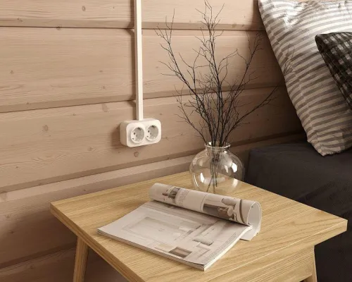 Розетка 2-м ОП Quteo 16А IP20 250В 2х2P+E с заземл. без защ. шторок бел. IEK 782233 фото 3