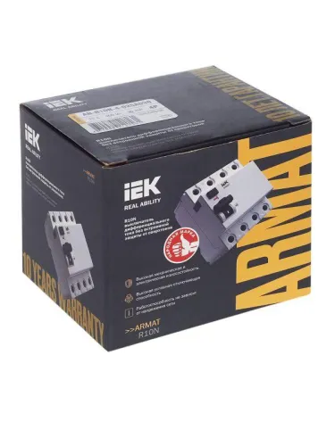 Выключатель дифференциального тока (УЗО) 4п 25А 30мА тип A ВДТ R10N ARMAT IEK AR-R10N-4-025A030 фото 10