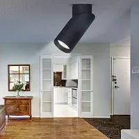 Светильник OL18 BK MR16/GU10 настенно-потолочный спот черн. ЭРА Б0054385