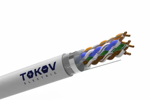 Кабель витая пара SF/UTP 4х2х24AWG (0.52мм) кат.5E PVC Fluke tested (м) PRO TOKOV ELECTRIC TKP-C06-SF/UTP-42-5E-305