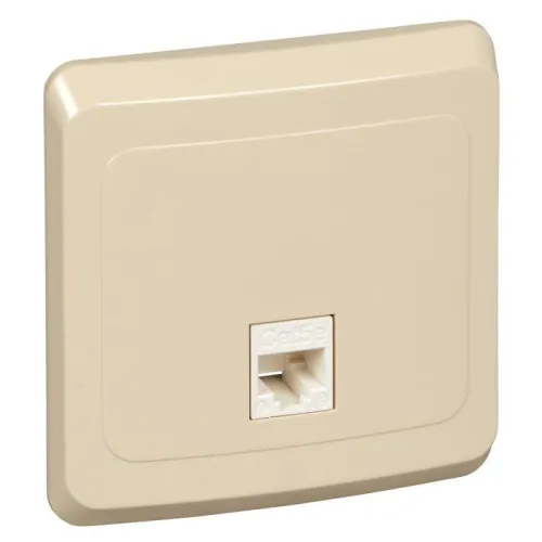 Розетка компьютерная 1-м СП Этюд RJ45 кат.5E крем. SE KOMC-001K фото 7