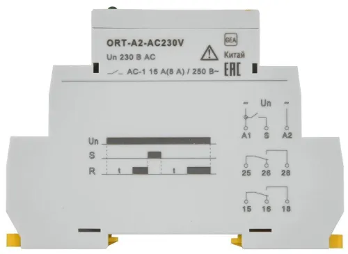 Реле задержки включения ORT 2 контакта 230В AC IEK ORT-A2-AC230V фото 6
