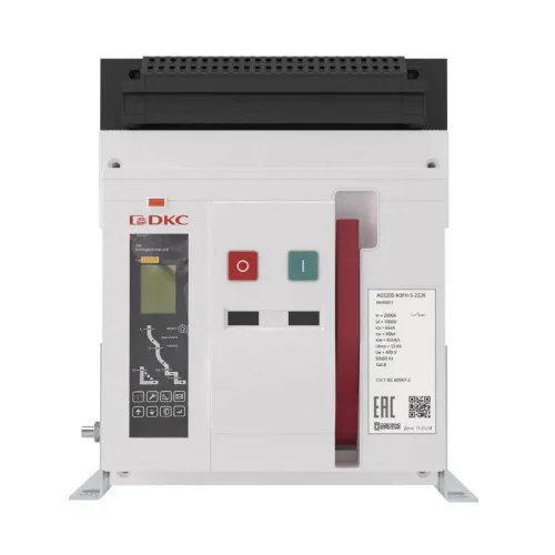 Выключатель автоматический воздушный AGS12S 3Р 1250 А 80кА расцепитель 3H фиксированный управление 220В AC горизонт. подключение YON AGS12S-N3FH-6-222K фото 2