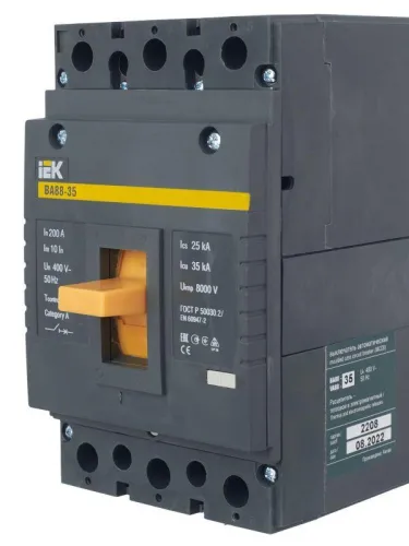 Выключатель автоматический 3п 200А 35кА ВА 88-35 KARAT IEK SVA30-3-0200 фото 4
