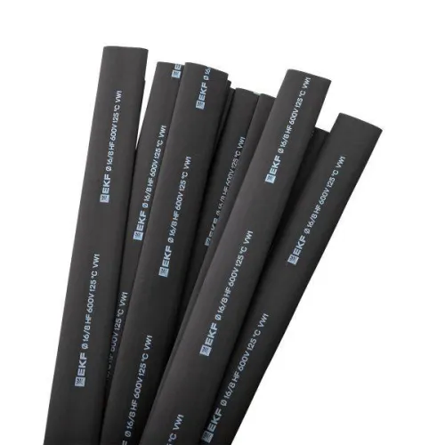 Трубка термоусадочная ТУТ нг 16/8 черн. 1м (уп.50м) PROxima EKF tut-16-b-1m фото 2