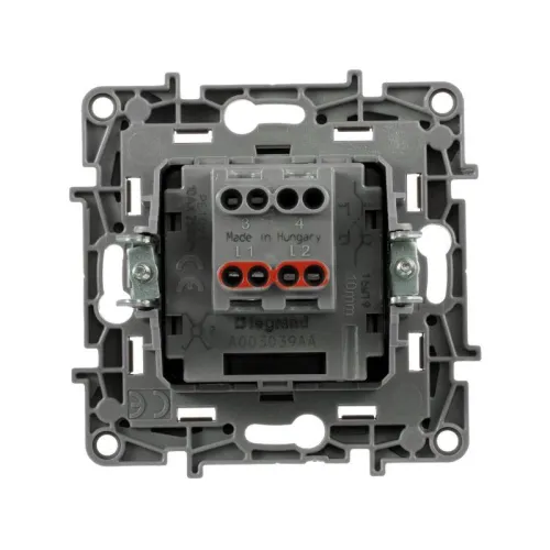 Переключатель перекрестный 1-кл. СП Etika 10А IP20 250В 10AX винтов. клеммы механизм алюм. IEK 672409 фото 3