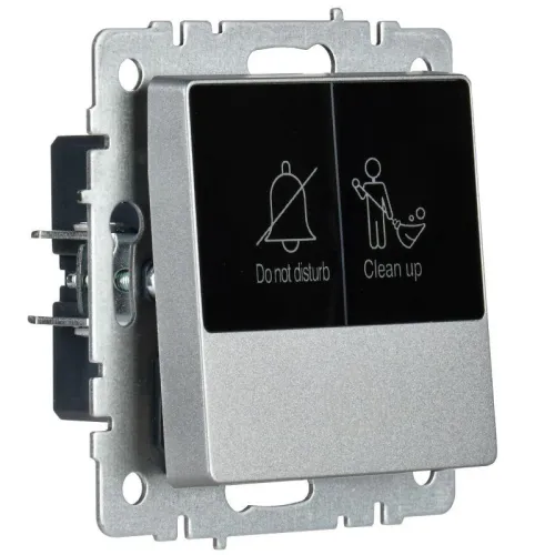 Кнопка звонка BRITE 10А ВС10-1-9-БрА для отелей с индик. механизм алюм. IEK BR-V14-2-10-K47 фото 2