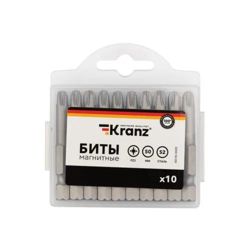 Бита PZ3х50мм для шуруповерта (уп.10шт) Kranz KR-92-0420 фото 3