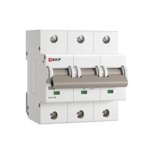 Выключатель автоматический 3п D 50А 15кА ВА 47-125 PROxima EKF mcb47125-3-50D фото 2