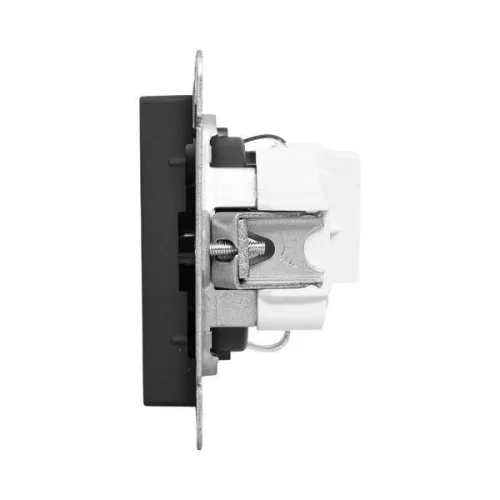 Розетка СП Эпика 16А с заземл. без защ. шторок механизм черн. EKF UP1-SOB-110 фото 3