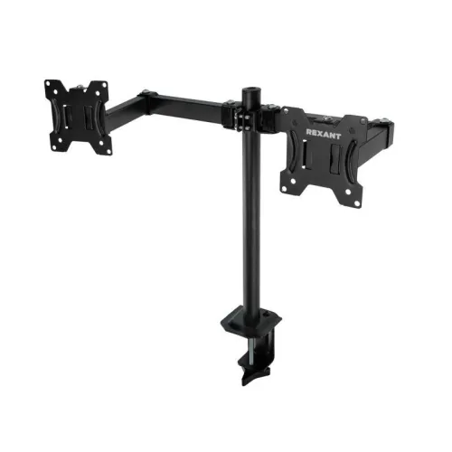 Кронштейн для двух мониторов 13-32дюйм одно колено настольный Офис Rexant 38-0356
