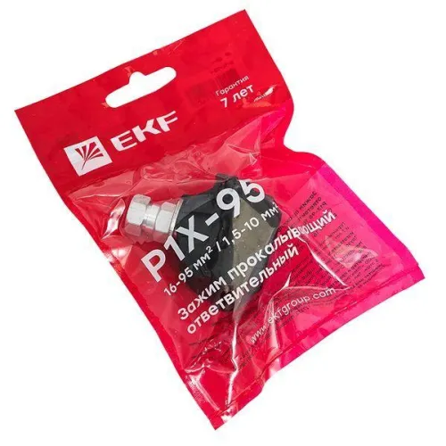 Зажим прокалывающий ответвительный P1X-95 16-95/1.5-10кв.мм инд. упак. PROxima EKF p-1x-95-r фото 6