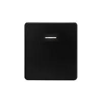 Выключатель проходной (переключатель) 1-кл. СП ROUND MIELE 10А с подсветкой оникс Kranz KR-78-0716-3