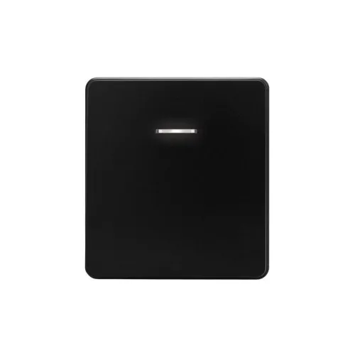 Выключатель проходной (переключатель) 1-кл. СП ROUND MIELE 10А с подсветкой оникс Kranz KR-78-0716-3