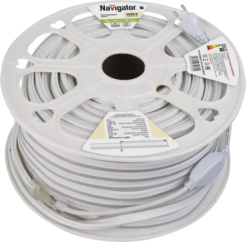 Лента светодиодная 71 930 NLS-2835WW92-9-IP67-220V-NEONLED 9Вт/м (уп.20м) Navigator 71930