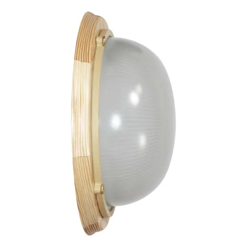 Светильник НПП 03-100-009 "Самарканд" 1101 E27 IP65 кругл. большой матов./корпус дерево сосна (инд. упак.) Элетех 1005500964 фото 2