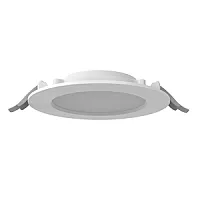 Светильник светодиодный DL-01 Slim 160мм 25Вт 4000К 176x39мм IP65/40 круглый встраив. с опаловым рассеив. RAL9003 бел. муар VARTON V1-RF-00083-10000-6502540