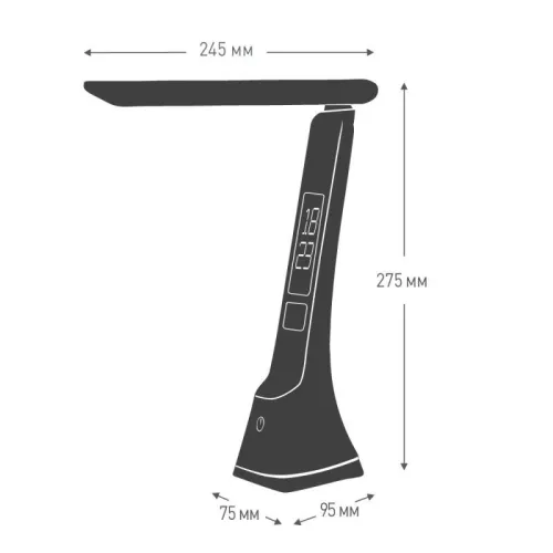 Светильник светодиодный настольный UF-821 C02 7Вт дисплей смена цвет. темп кожа черн. Ultraflash 15179 фото 10