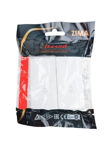 Выключатель проходной 2-кл. СП ZIMA IP20 10А безвинт. зажим бел. LEZARD 704-0288-106QC фото 2