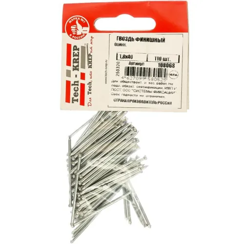 Гвоздь финишный 1.8х40 оцинк. (уп.110шт) Tech-Krep/Zitar 108068