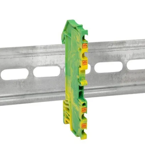 Колодка клеммная пружинная 1.5 Push-in 4 вывода земля EKF PIT-1.5-4-pe фото 2