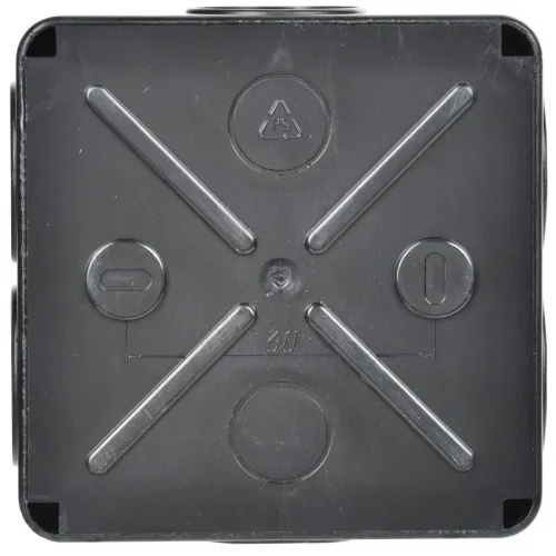 Коробка распаячная КМ41233 100х100х50мм IP44 6 вводов черн. IEK UKO11-100-100-050-K02-44 фото 3