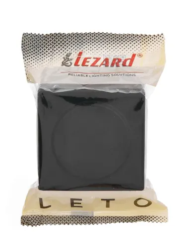 Розетка 1-мест. с заземл. с крышкой LETO ПБТ черн. бархат LEZARD 752-4200-123B фото 2