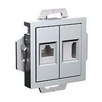 Розетка 2-м AtlasDesign HDMI+RJ45 кат.5E механизм алюм. SE ATN000382