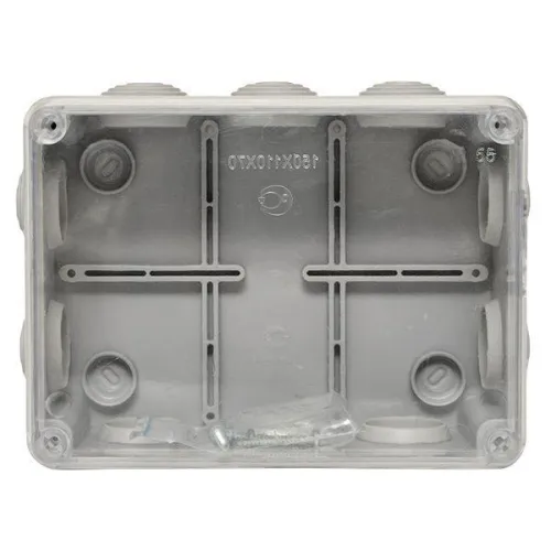 Коробка распаячная КМР-050-041пк пылевлагозащ. 150х110х70 10 мембранных вводов уплот. шнур. прозр. крышка PROxima EKF plc-kmr-050-041pk фото 6