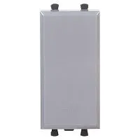 Переключатель модульный 1-кл. 1мод. Avanti "Закаленная сталь" 16А сер. DKC 4404111