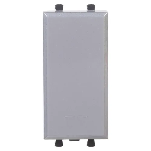 Переключатель модульный 1-кл. 1мод. Avanti "Закаленная сталь" 16А сер. DKC 4404111