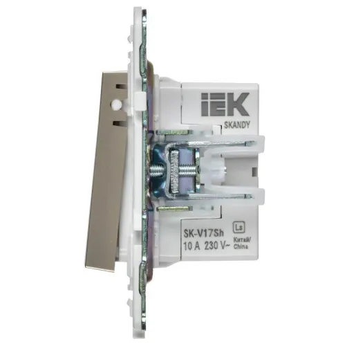 Кнопка звонка SKANDY 10А SK-V17Sh для отелей с индикацией шампань IEK SK-V14-2-10-K37 фото 4