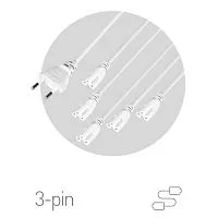 Разветвитель сетевой для фитолампы FITO 5х IEC C5 (3-pin) 2 м для подключения 5 светильников Эра Б0059055