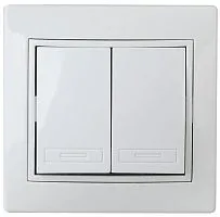 Выключатель 2-кл. СП Plano 10А IP20 1-104-01 250В бел. Intro Б0053758