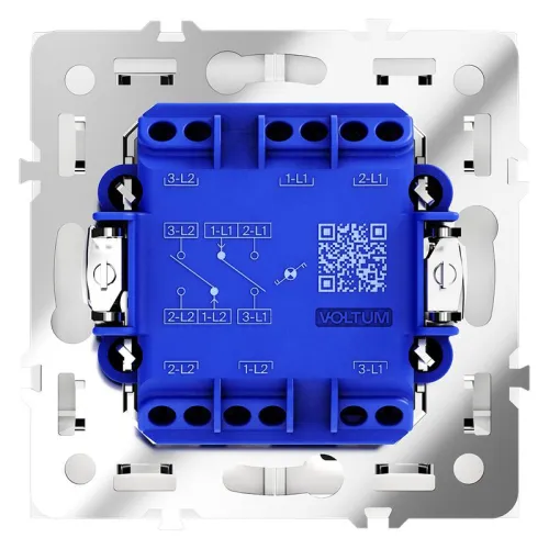 Переключатель проходной 2-кл. СП S70 10А с подсветкой механизм бел. матов. Voltum VLS020402 фото 5