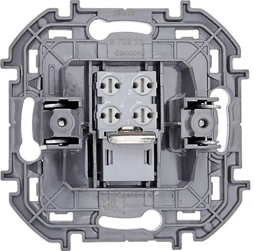 Розетка телефонная Inspiria RJ11 механизм антрацит IEK 673823 фото 4
