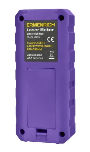 Рулетка лазерная Reel PLUS GS40 фиолет. Ermenrich 86257 фото 3