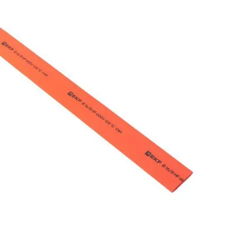 Трубка термоусадочная ТУТ нг 16/8 красн. 1м (уп.50м) PROxima EKF tut-16-r-1m