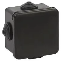 Коробка распаячная ОП 65х65х50мм с гермовводами 4 входа IP54 черн. KOR-65-65-50-4g-B Эра Б0061797