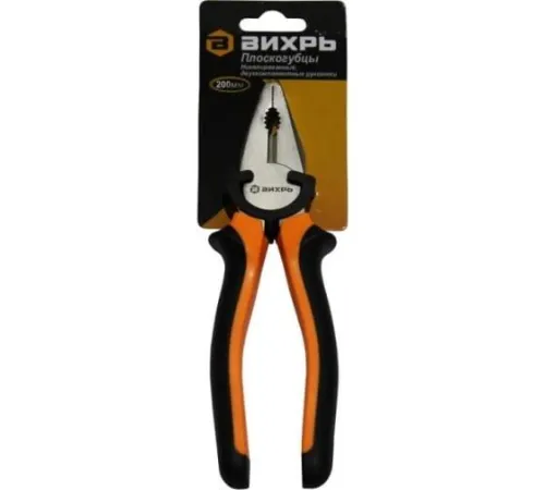 Плоскогубцы (пассатижи) 200мм двухкомпонентн. рукоятки никелир. Вихрь 73/6/3/8 фото 3