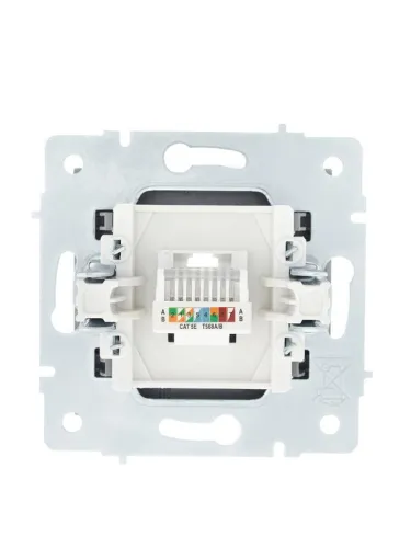 Розетка компьютерная 1-м СП Vesna механизм платина LEZARD 742-3588-139 фото 4