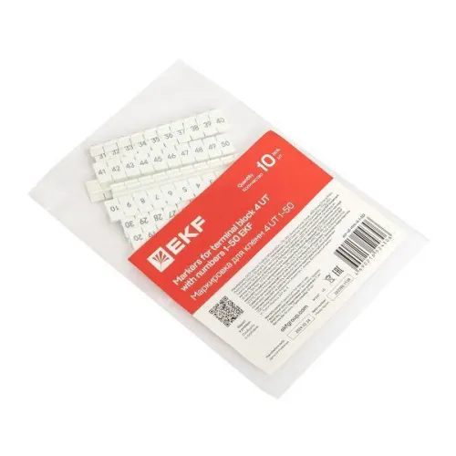 Маркировка для клемм 4 UT 1-50 (уп.100шт) EKF scr-ut-mrk-4-1-50 фото 6