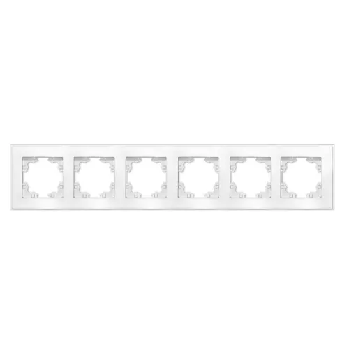 Рамка 6-м Афина стеклянная бел. UNIVersal 2247