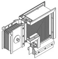 Секция угловая вниз 1250А Cu 3L+N+1/2PE IP55 тран. IEK LB-1250C5-35-F-LD